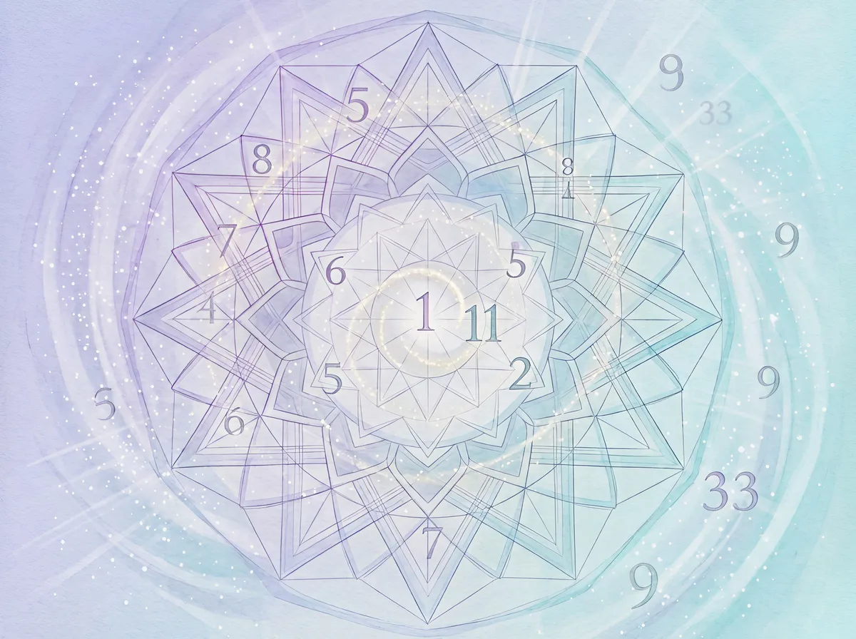 Números sobre un mandala de estrella